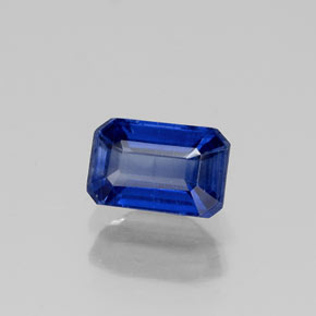 Cianita azul natural 0,86ct, corte esmeralda, VS-SI