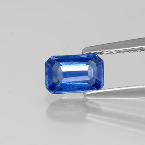 Cianita azul natural 0,75ct, corte esmeralda, VS-SI