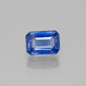 Cianita azul natural 0,81ct, corte esmeralda, VS-SI