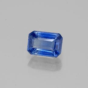 Cianita azul natural 0,81ct, corte esmeralda, VS-SI