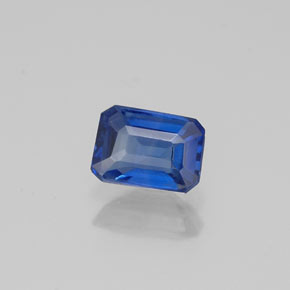 Cianita azul natural 0,64ct, corte esmeralda, VS-SI