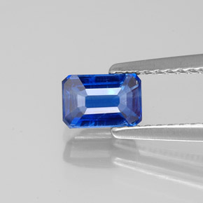 Cianita azul natural 0,85ct, corte esmeralda, VS-SI
