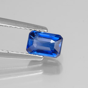 Cianita azul natural 0,85ct, corte esmeralda, VS-SI