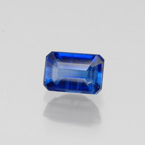 Cianita azul natural 0,90ct, corte esmeralda, VS-SI