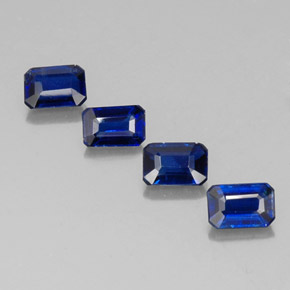 Pedras preciosas de cianita azul natural de  ct, corte esmeralda, VS-SI
