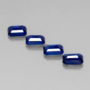 Pedras preciosas de cianita azul natural de  ct, corte esmeralda, VS-SI