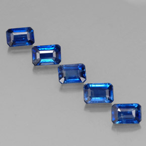 Pedras preciosas de cianita azul natural de  ct, corte esmeralda, VS-SI