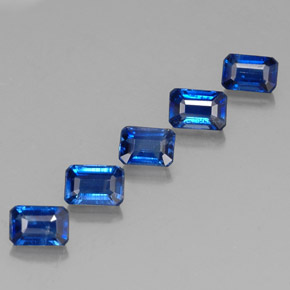 Pedras preciosas de cianita azul natural de  ct, corte esmeralda, VS-SI