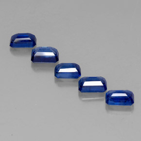 Pedras preciosas de cianita azul natural de  ct, corte esmeralda, VS-SI