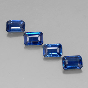 Pedras preciosas de cianita azul natural de  ct, corte esmeralda, VS-SI