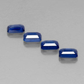 Pedras preciosas de cianita azul natural de  ct, corte esmeralda, VS-SI