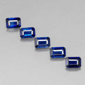 Pedras preciosas de cianita azul natural de  ct, corte esmeralda, VS-SI