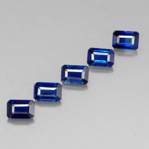 Pedras preciosas de cianita azul natural de  ct, corte esmeralda, VS-SI