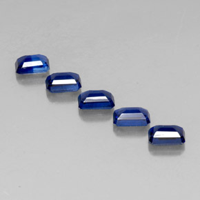 Pedras preciosas de cianita azul natural de  ct, corte esmeralda, VS-SI
