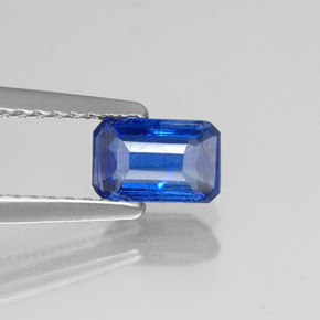 Cianita azul natural 0,72ct, corte esmeralda, VS-SI