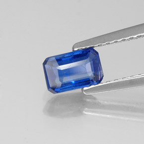 Cianita azul natural 0,72ct, corte esmeralda, VS-SI