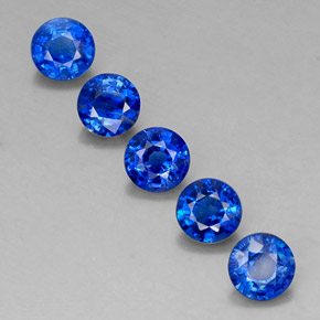 Pedras preciosas de cianita azul natural de  ct, corte redondo, VS-SI