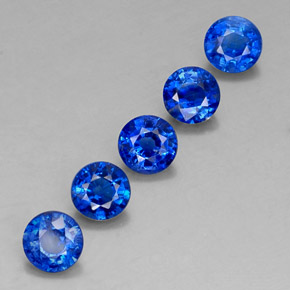 Pedras preciosas de cianita azul natural de  ct, corte redondo, VS-SI