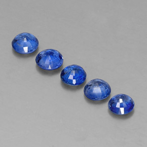 Pedras preciosas de cianita azul natural de  ct, corte redondo, VS