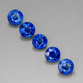 Pedras preciosas de cianita azul natural de  ct, corte redondo, VS-SI