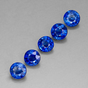 Pedras preciosas de cianita azul natural de  ct, corte redondo, VS-SI