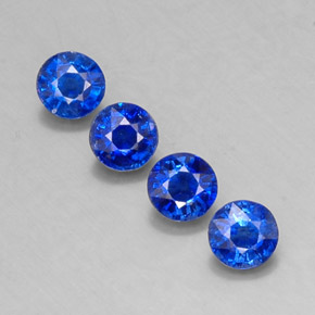 Pedras preciosas de cianita azul natural de  ct, corte redondo, VS