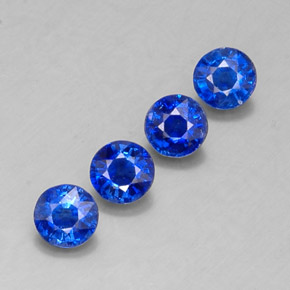 Pedras preciosas de cianita azul natural de  ct, corte redondo, VS