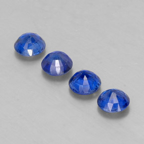 Pedras preciosas de cianita azul natural de  ct, corte redondo, VS