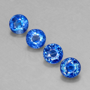 Pedras preciosas de cianita azul natural de  ct, corte redondo, VS-SI
