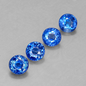 Pedras preciosas de cianita azul natural de  ct, corte redondo, VS-SI