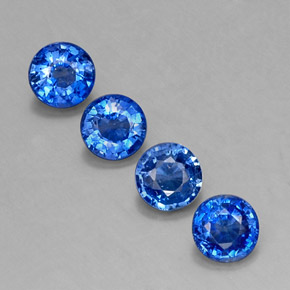 Pedras preciosas de cianita azul natural de  ct, corte redondo, VS-SI