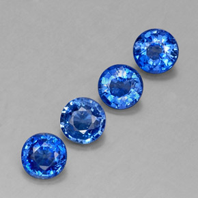 Pedras preciosas de cianita azul natural de  ct, corte redondo, VS-SI
