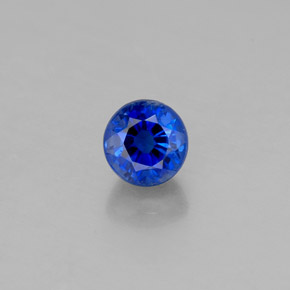 Cianita azul natural 0,46ct, corte redondo, VS