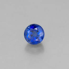 Cianita azul natural 0,46ct, corte redondo, VS