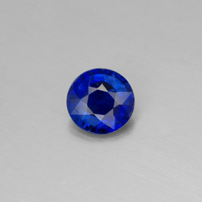 Cianita azul natural 0,44ct, corte redondo, VS-SI
