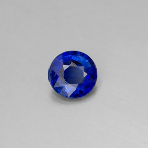 Cianita azul natural 0,44ct, corte redondo, VS-SI