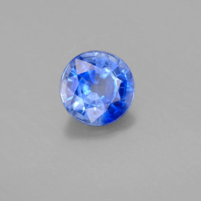 Cianita azul natural 1,44ct, corte redondo, SI