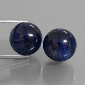 Pedras preciosas de Dianita Azul profundo natural de 31.57 ct, Esfera / Bola, Opaco