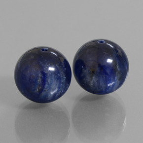 Pedras preciosas de Dianita Azul profundo natural de 31.57 ct, Esfera / Bola, Opaco