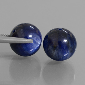 Pedras preciosas de Dianita Azul profundo natural de 31.57 ct, Esfera / Bola, Opaco