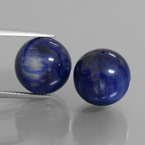 Pedras preciosas de cianita azul natural de  ct, esfera / bola, opaco