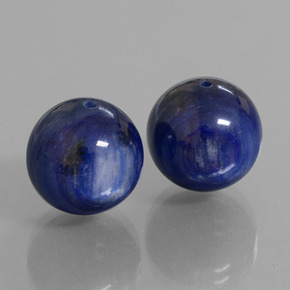 Pedras preciosas de cianita azul natural de  ct, esfera / bola, opaco