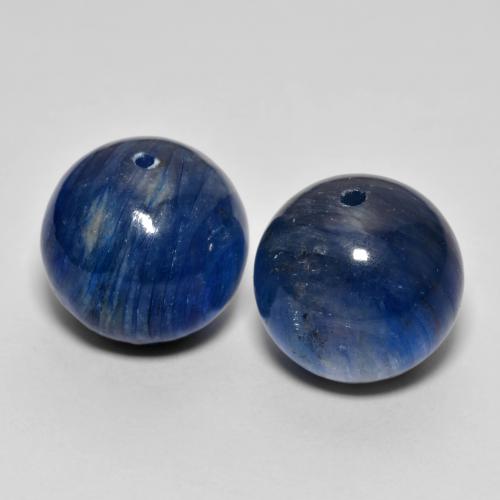 Pedras preciosas de Dianita Azul profundo natural de 30.19 ct, Esfera / Bola, Opaco
