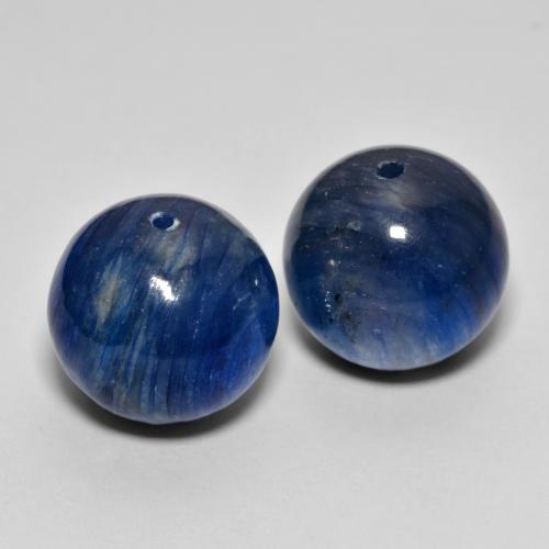 Pedras preciosas de Dianita Azul profundo natural de 30.19 ct, Esfera / Bola, Opaco