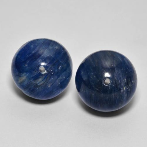 Pedras preciosas de Dianita Azul profundo natural de 30.19 ct, Esfera / Bola, Opaco