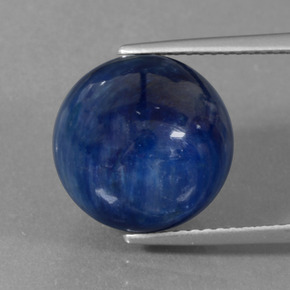 Cianita azul natural 16,04ct, esfera / bola, opaco