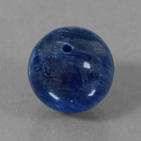 Cianita azul natural 16,04ct, esfera / bola, opaco