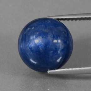 Cianita azul natural 15,15ct, esfera / bola, opaco