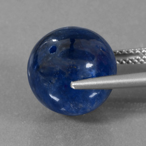 Cianita azul natural 15,15ct, esfera / bola, opaco