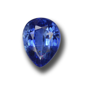 Cianita azul natural 2,76ct, formato de pêra, VS-SI